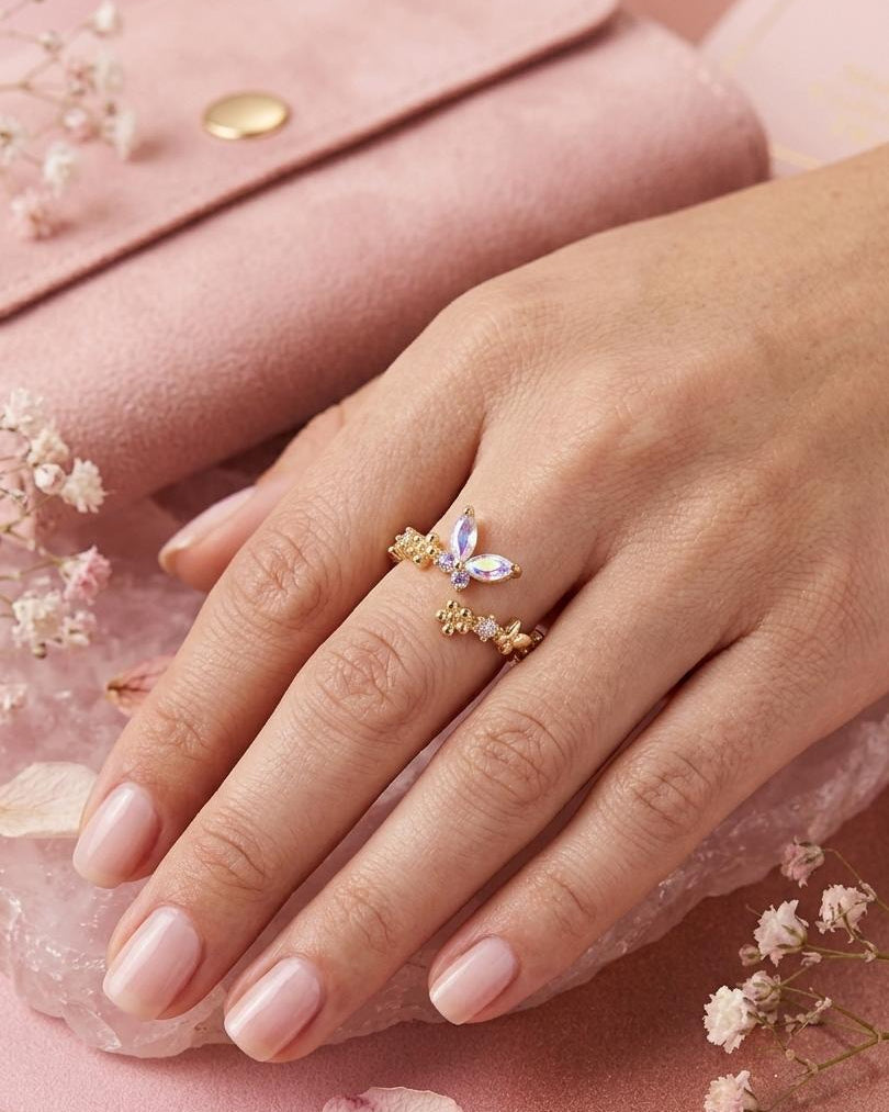 Anillo Mariposa Encanto Floral